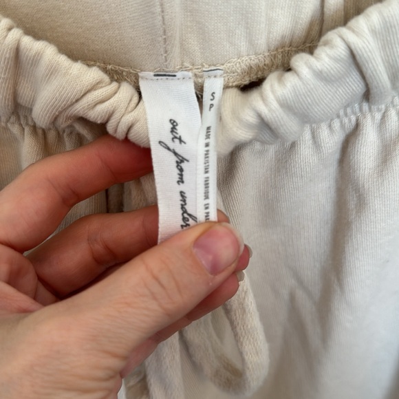URBAN OUTFITTER OUT FROM UNDER TOMMY CULOTTE SWEATPANTS IVORY SMALL - Picture 6 of 7